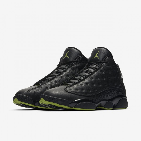 Nike Air Jordan 13 Retro Freizeitschuhe Herren Schwarz Grün 641-28853