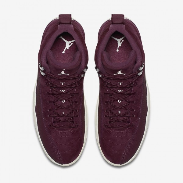 Nike Air Jordan 12 Retro Outdoor Schuhe Herren Bordeaux Metallic Silber Weiß 950-58759
