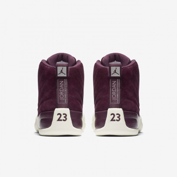 Nike Air Jordan 12 Retro Outdoor Schuhe Herren Bordeaux Metallic Silber Weiß 950-58759