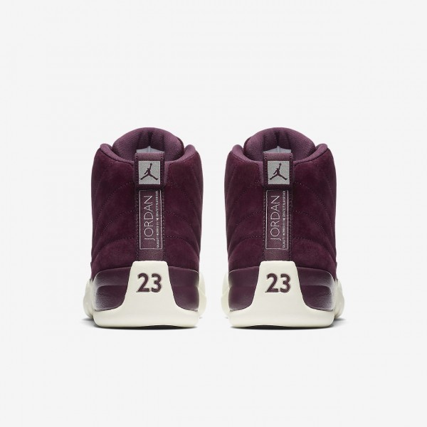 Nike Air Jordan 12 Retro Outdoor Schuhe Herren Bordeaux Metallic Silber Weiß 950-58759