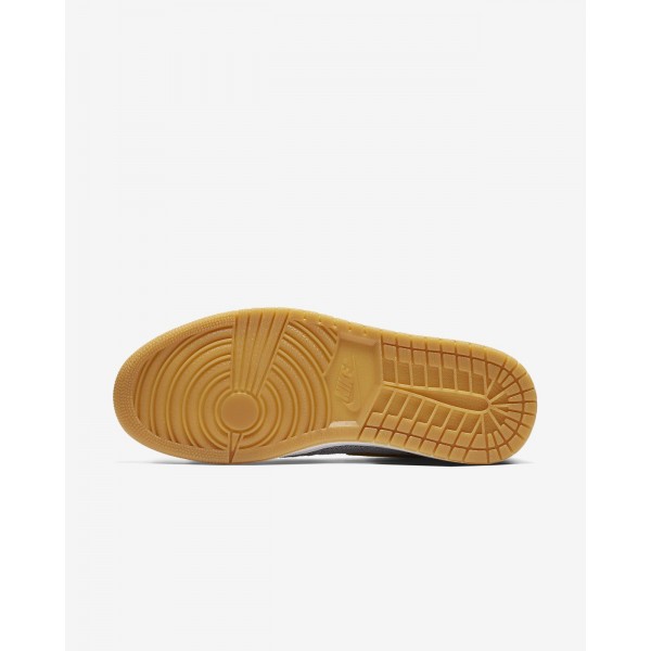 Nike Air Jordan 1 Retro high Flyknit Freizeitschuhe Herren Grau Gelb Weiß Gold 514-83941