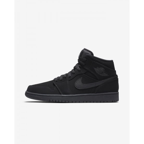 Nike Air Jordan 1 Mid Freizeitschuhe Herren Schwar...