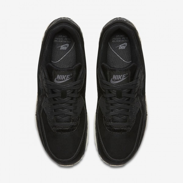 Nike Air Max 90 Lx Freizeitschuhe Damen Schwarz Dunkelgrau Weiß Schwarz 694-22369