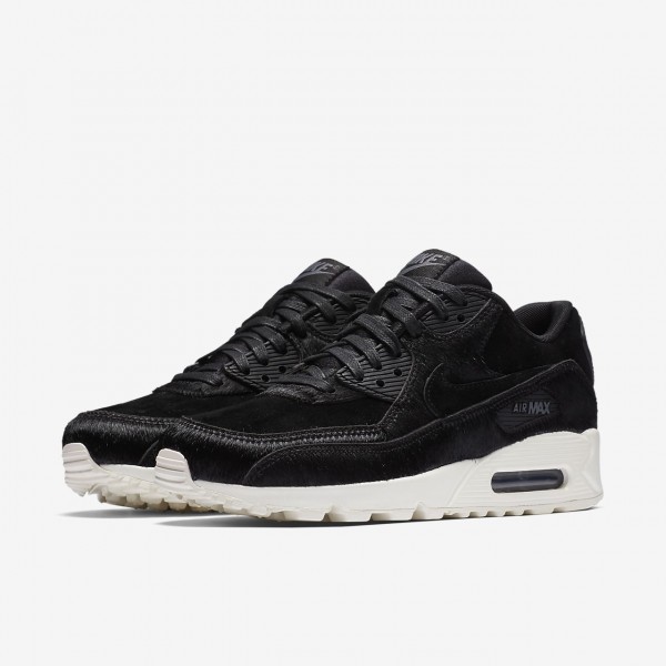 Nike Air Max 90 Lx Freizeitschuhe Damen Schwarz Dunkelgrau Weiß Schwarz 694-22369