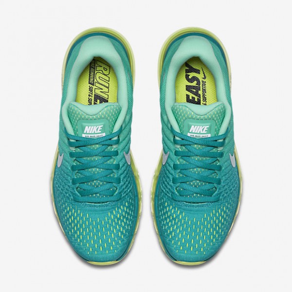 Nike Air Max 2017 Laufschuhe Damen Grün Hellgrün Weiß Gelb Grau 980-28184