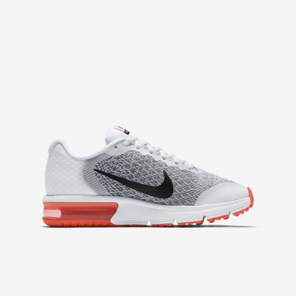 Nike Air Max Sequent 2 Laufschuhe Jungen Weiß Rot Grau Schwarz 413-90778