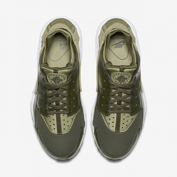 Nike Air Huarache Freizeitschuhe Damen Olive Weiß Khaki 365-97146