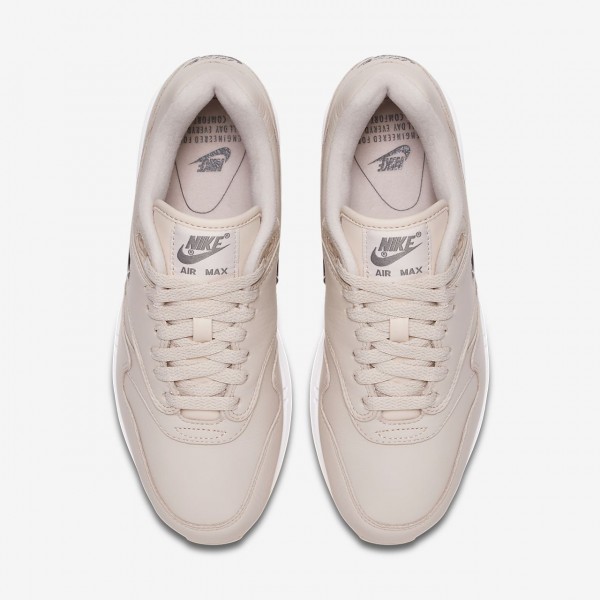 Nike Air Max 1 Premium Sc Freizeitschuhe Damen Grau Rot Weiß 102-96158