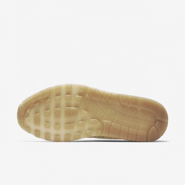 Nike Air Max 1 Premium Freizeitschuhe Damen Hellbraun Weiß 737-65028