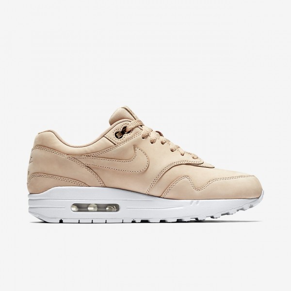 Nike Air Max 1 Premium Freizeitschuhe Damen Beige Weiß 799-13867
