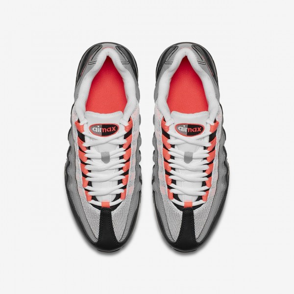 Nike Air Max 95 Freizeitschuhe Jungen Schwarz Weiß Grau Rot 632-51288