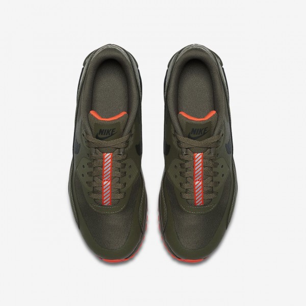 Nike Air Max 90 Ultra 2.0 Le Freizeitschuhe Jungen Olive Rot Orange 456-63736
