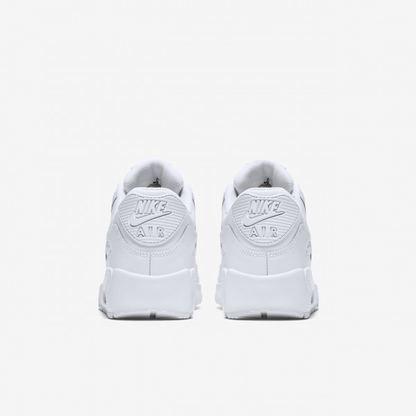 Nike Air Max 90 Leder Freizeitschuhe Jungen Weiß 778-71481