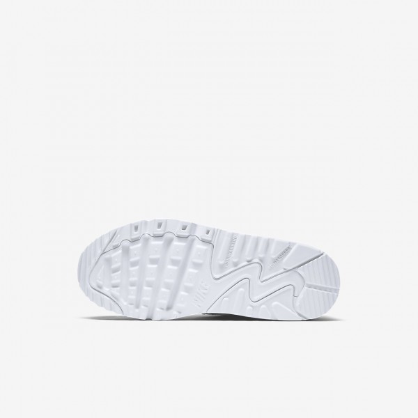 Nike Air Max 90 Leder Freizeitschuhe Jungen Weiß 304-87643
