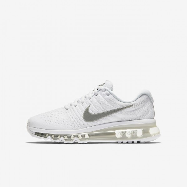 Nike Air Max 2017 Laufschuhe Jungen Weiß Metallic...