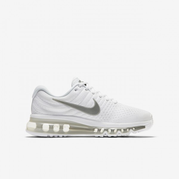 Nike Air Max 2017 Laufschuhe Jungen Weiß Metallic Silber 382-47765