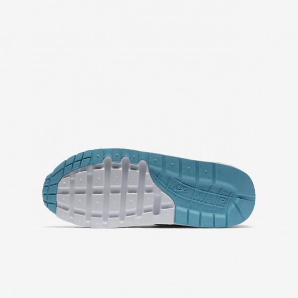 Nike Air Max 1 Freizeitschuhe Jungen Grau Hellblau Weiß 880-55691