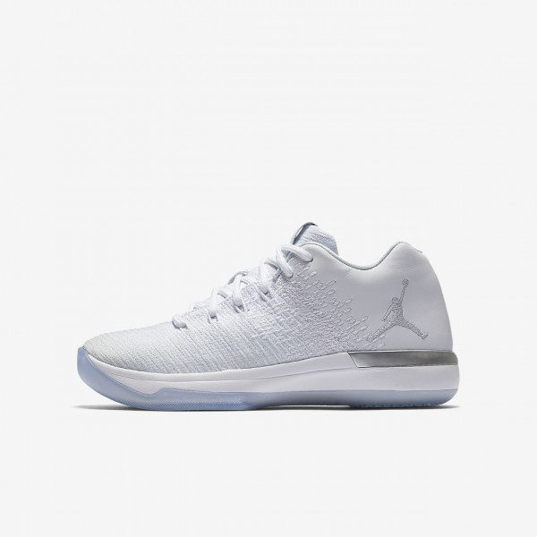 Nike Air Jordan XXXI low Basketballschuhe Jungen Weiß Metallic Silber Platin 263-27098