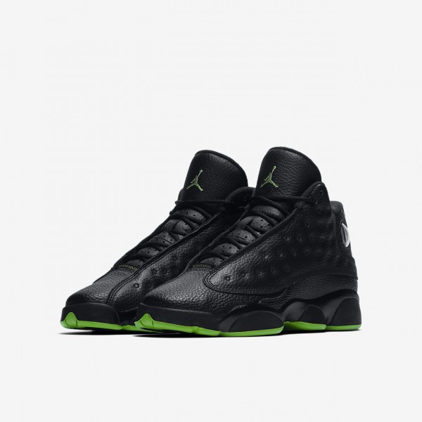 Nike Air Jordan 13 Retro Freizeitschuhe Jungen Schwarz Grün 114-81605