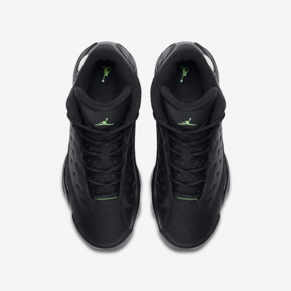 Nike Air Jordan 13 Retro Freizeitschuhe Jungen Schwarz Grün 114-81605