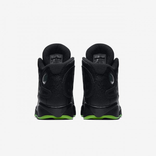 Nike Air Jordan 13 Retro Freizeitschuhe Jungen Schwarz Grün 114-81605