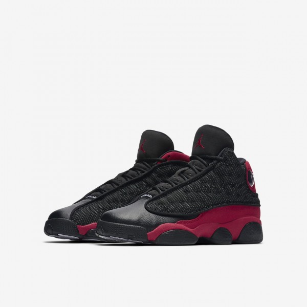 Nike Air Jordan 13 Retro Freizeitschuhe Jungen Schwarz Weiß Rot 100-74356