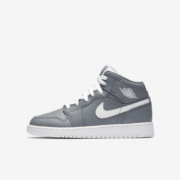 Nike Air Jordan 1 Mid Outdoor Schuhe Jungen Grau W...