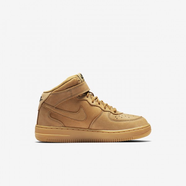 Nike Air Force 1 Mid Wb Freizeitschuhe Jungen Grün Hellbraun 448-11355