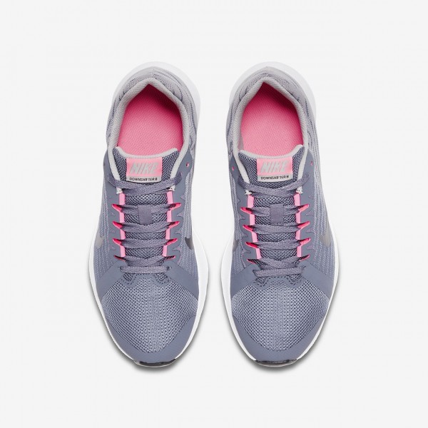 Nike Downshifter 8 Laufschuhe Mädchen Hellgrau Weiß Metallic Silber 284-33566