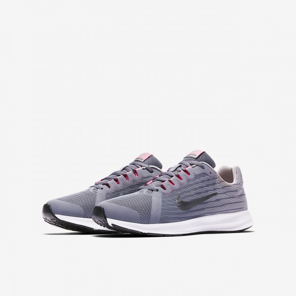 Nike Downshifter 8 Laufschuhe Mädchen Hellgrau Weiß Metallic Silber 284-33566