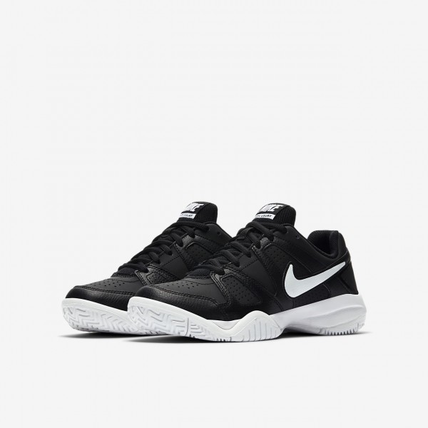 Nike Court City Court 7 Tennisschuhe Mädchen Schwarz Weiß 272-31006