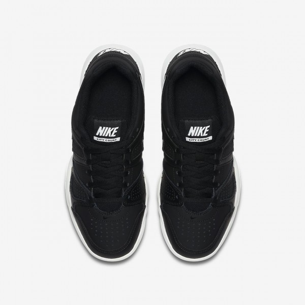 Nike Court City Court 7 Tennisschuhe Mädchen Schwarz Weiß 272-31006