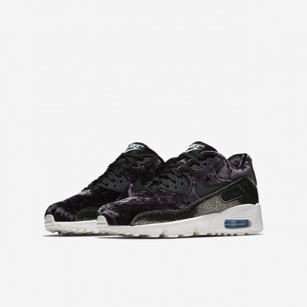 Nike Air Max 90 Pinnacle Qs Freizeitschuhe Mädchen Schwarz Blau Weiß Silber 180-70202