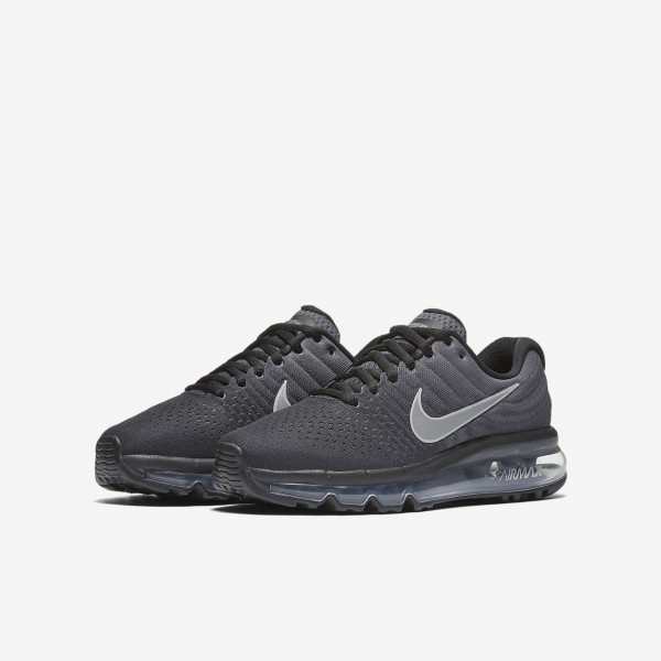 Nike Air Max 2017 Laufschuhe Mädchen Schwarz Metallic Silber Weiß 826-51595