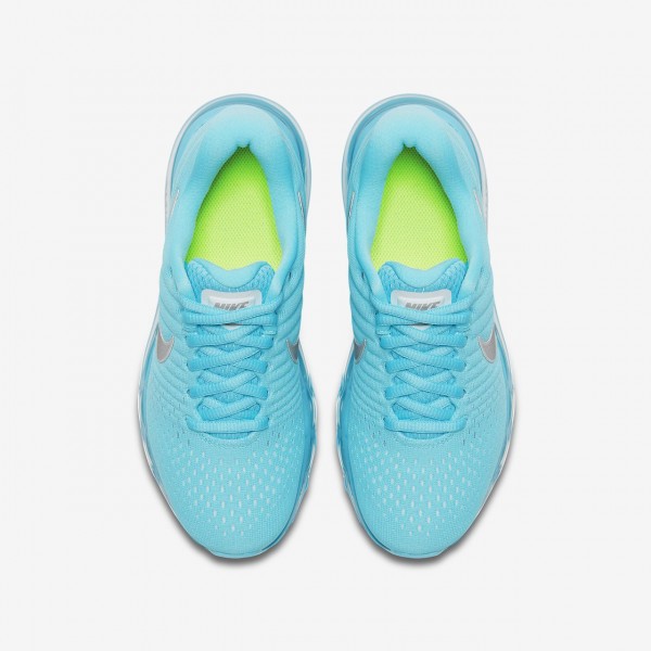 Nike Air Max 2017 Laufschuhe Mädchen Blau Metallic Silber 525-98195
