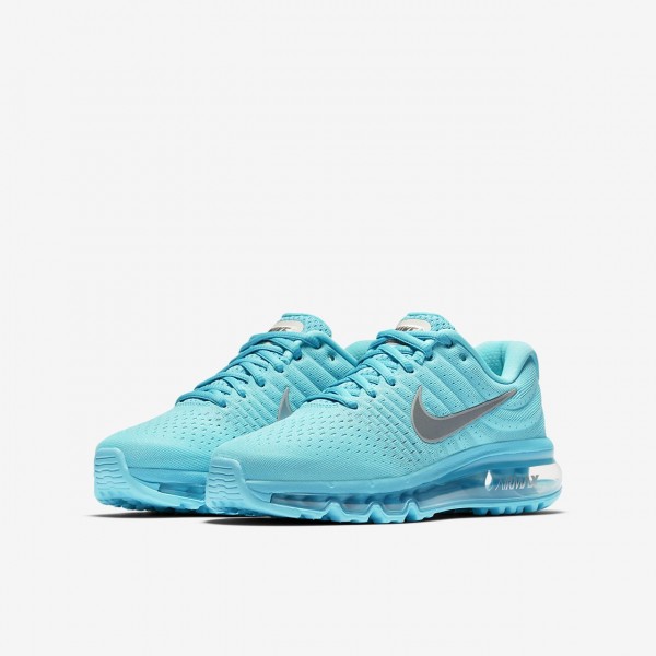 Nike Air Max 2017 Laufschuhe Mädchen Blau Metallic Silber 525-98195