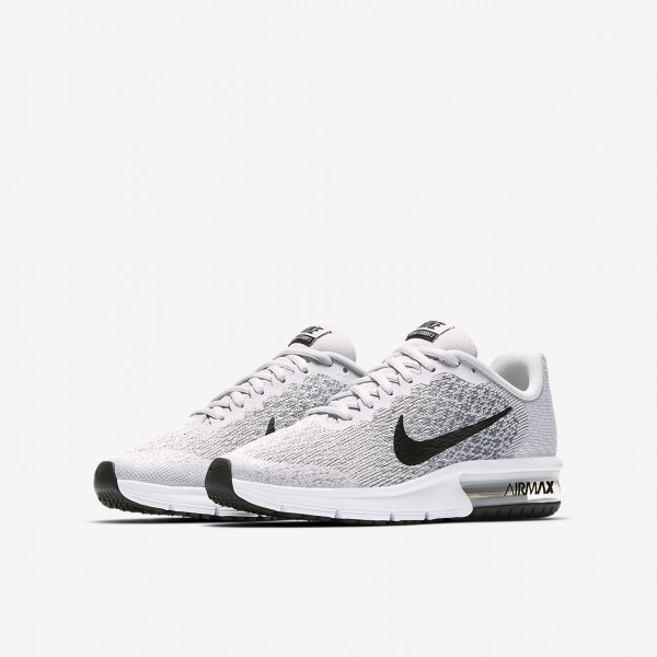 Nike Air Max Sequent 2 Laufschuhe Mädchen Platin Grau Schwarz 655-86572