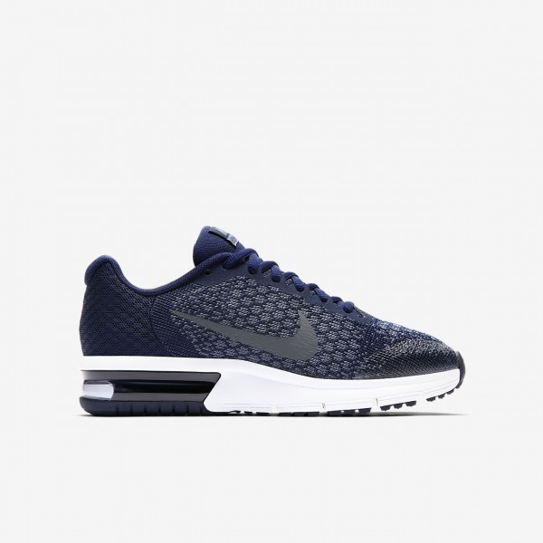Nike Air Max Sequent 2 Laufschuhe Mädchen Blau Dunkelobsidian Navy Dunkelgrau 401-71667