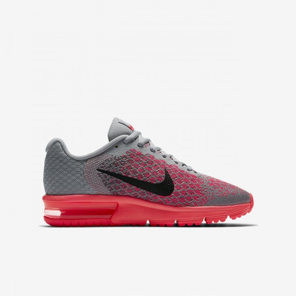 Nike Air Max Sequent 2 Laufschuhe Mädchen Grau Rosa Schwarz 567-57564