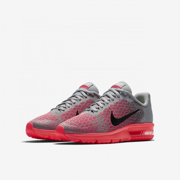 Nike Air Max Sequent 2 Laufschuhe Mädchen Grau Rosa Schwarz 567-57564