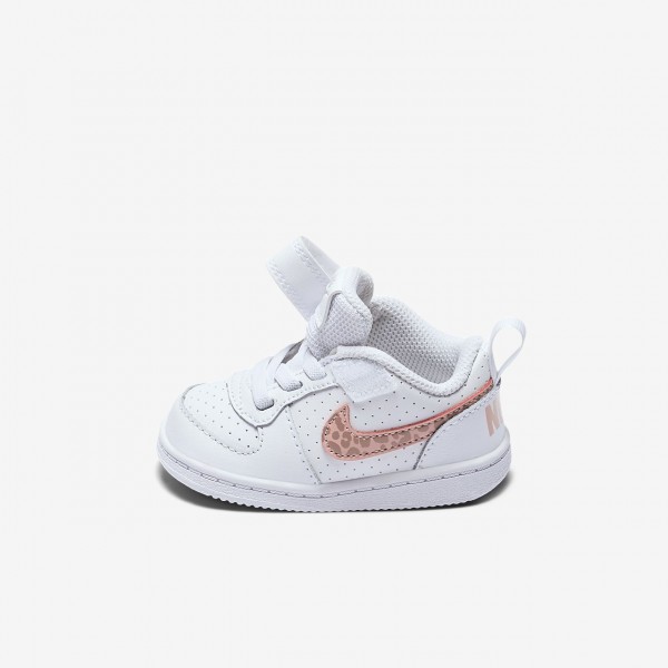 Nike Court Borough low Freizeitschuhe Mädchen Weiß Rosa Pink 819-14142