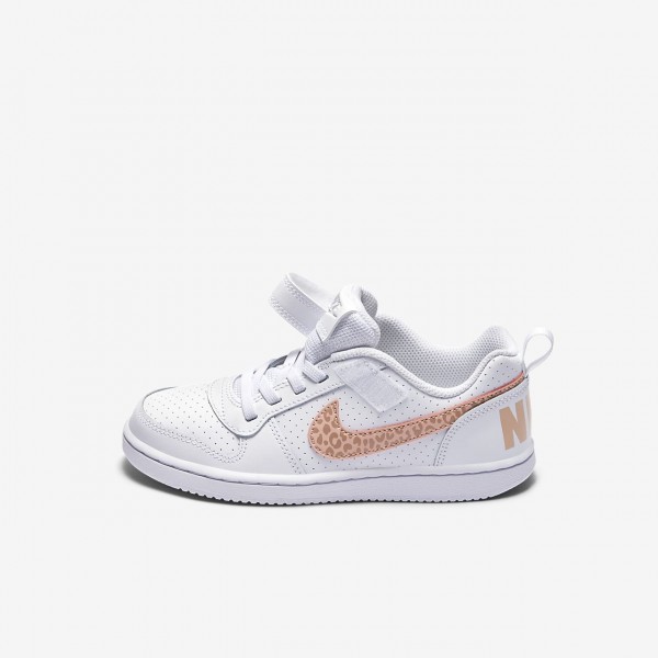 Nike Court Borough low Freizeitschuhe Mädchen Weiß Rosa Pink 194-76726