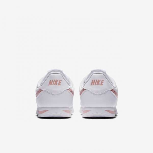Nike Cortez Basic Sl Freizeitschuhe Mädchen Weiß Pink Rosa 596-30638