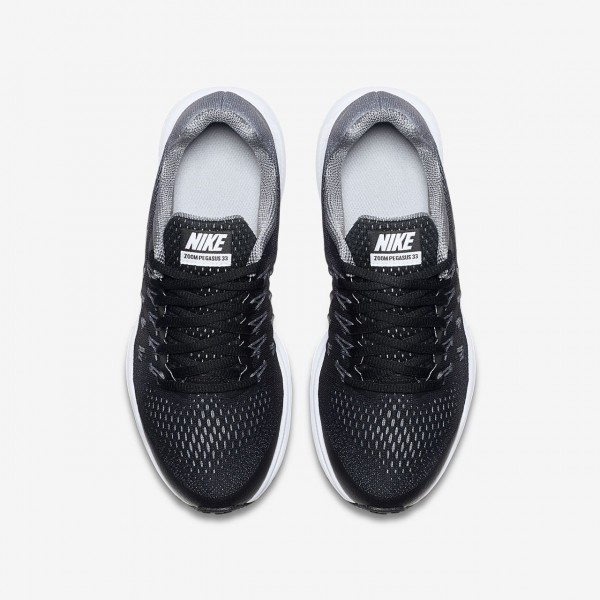 Nike Air Zoom Pegasus 33 Laufschuhe Mädchen Schwarz Grau Metallic Silber 900-69210