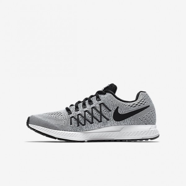 Nike Air Zoom Pegasus 32 Laufschuhe Mädchen Platin Dunkelgrau Schwarz 584-62399