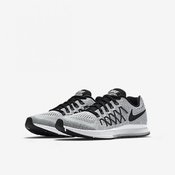 Nike Air Zoom Pegasus 32 Laufschuhe Mädchen Platin Dunkelgrau Schwarz 584-62399