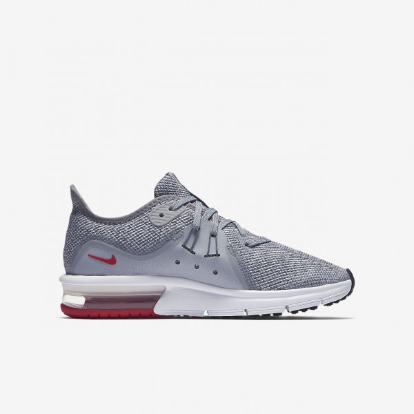 Nike Air Max Sequent 3 Laufschuhe Mädchen Grau Schwarz Platin 301-88381