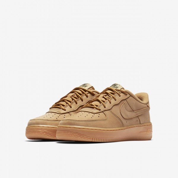 Nike Air Force 1 Winter Premium Freizeitschuhe Mädchen Grün Hellbraun 657-29878