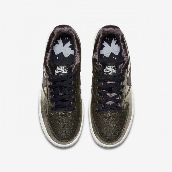 Nike Air Force 1 Pinnacle Qs Freizeitschuhe Mädchen Schwarz Blau Weiß Silber 593-17349