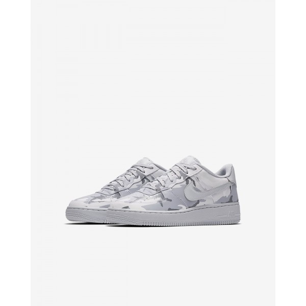 Nike Air Force 1 Lv8 Freizeitschuhe Mädchen Weiß Grau Platin 513-65321